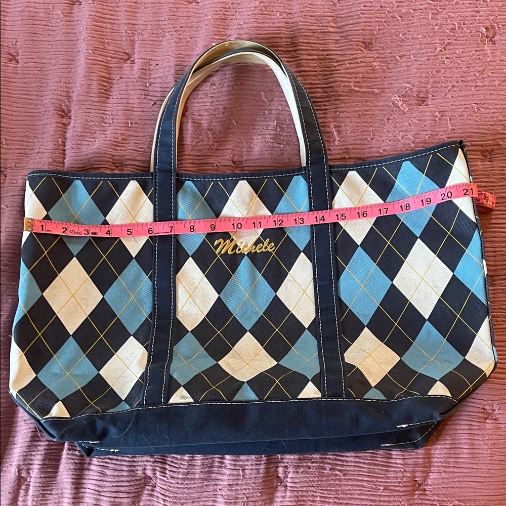LL bean Argyle Boat & Tote limited edition Michele